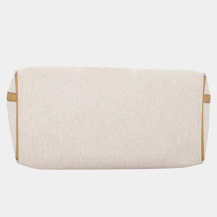 Pre Owned Hermes Sesame Canvas, Swift Leather 24/24 35 Bag