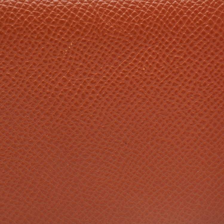 Pre Owned Hermès Terre Battue Epsom Leather Calvi Duo Card Holder