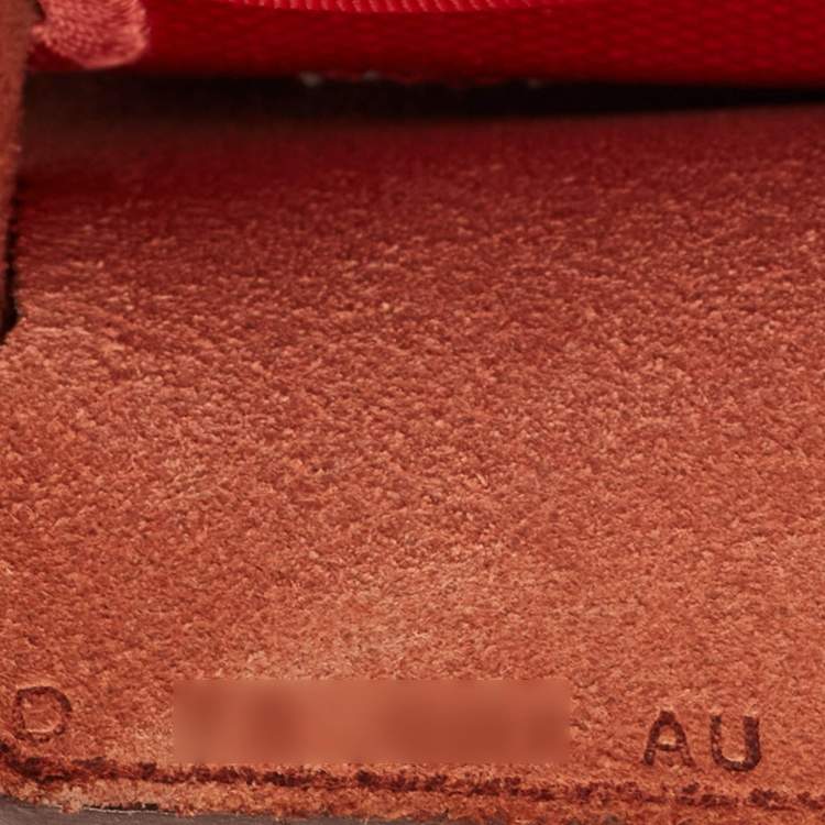 Pre Owned Hermes Rouge Piment/Ecru Toile H Berline and Vache Hunter Herbag Zip 31 Bag