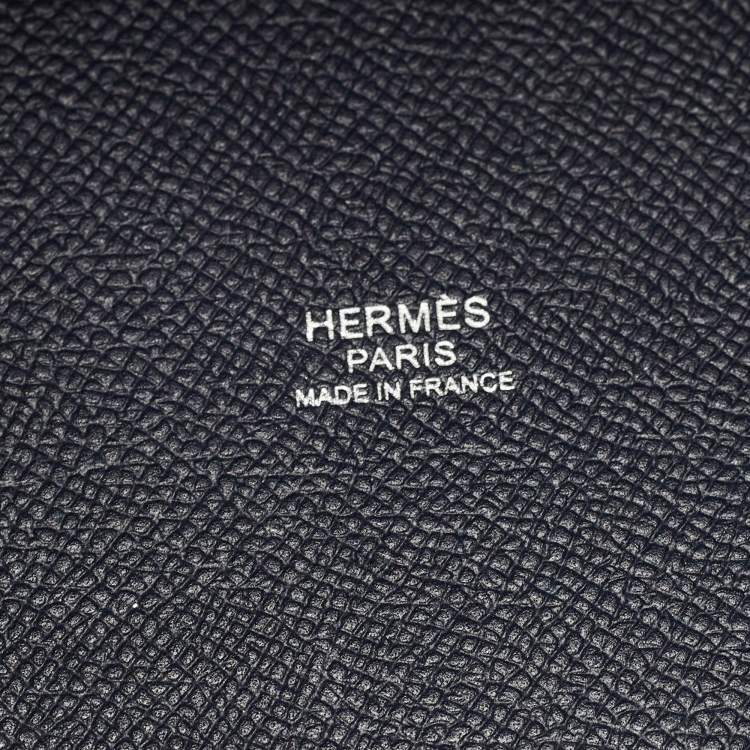 Pre Owned Hermes Bleu Indigo/Noir/Terre Battue Epsom Leather Picotin Lock Tressage 22 Bag