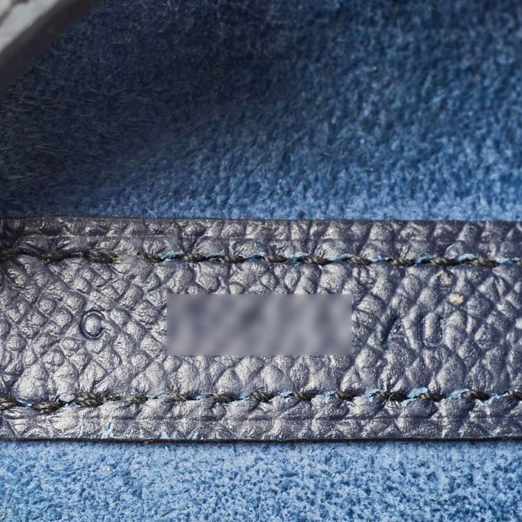 Pre Owned Hermes Bleu Indigo/Noir/Terre Battue Epsom Leather Picotin Lock Tressage 22 Bag