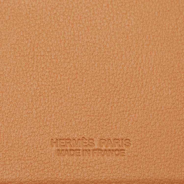 Pre Owned Hermès Gold Swift Leather Walrus MagSafe Card Holder