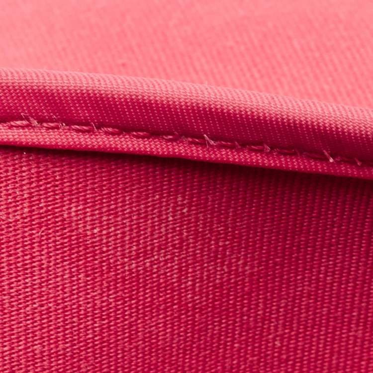 Pre Owned Hermes Rose Extreme/Rouge Venetian/Rouge Piment Toile Militaire and Vache Hunter Herbag 31 Bag