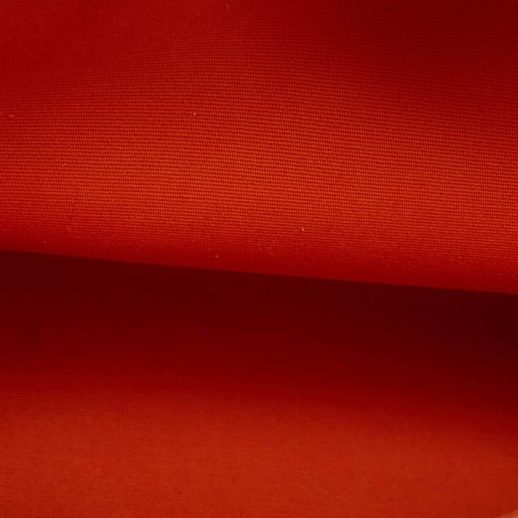 Pre Owned Hermes Dune/Naturel Sable/Orange Toile H and Vache Hunter Herbag Zip 31 Bag