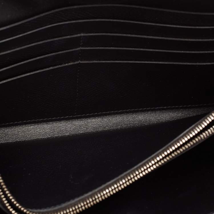 Pre Owned Hermes Noir Epsom Leather Constance To Go Wallet