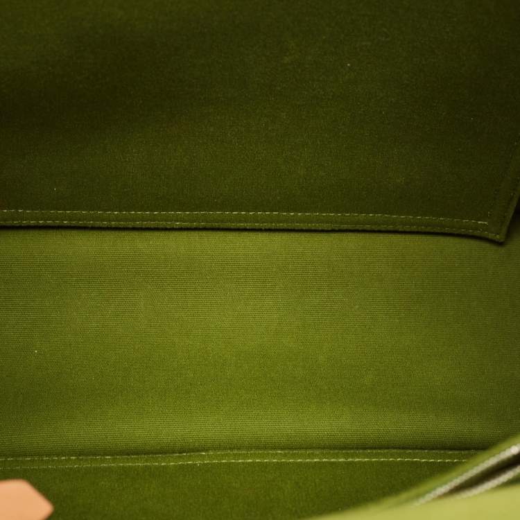Pre Owned Hermès Pelouse/Natural Toile and Vache Hunter Cabag PM Bag