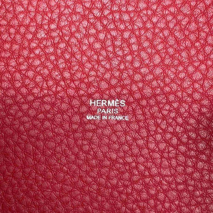 Pre Owned Hermes Picotin Lock Rouge Garance Taurillon Clemence 18