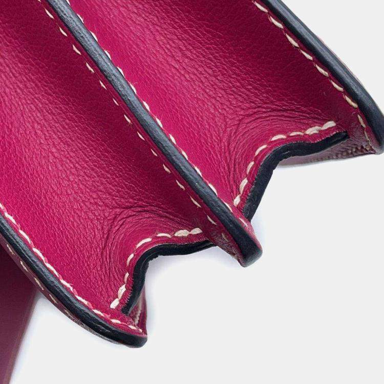 Pre Owned Hermes Rose Purple Evercolor Roulis 23 Shoulder Bag