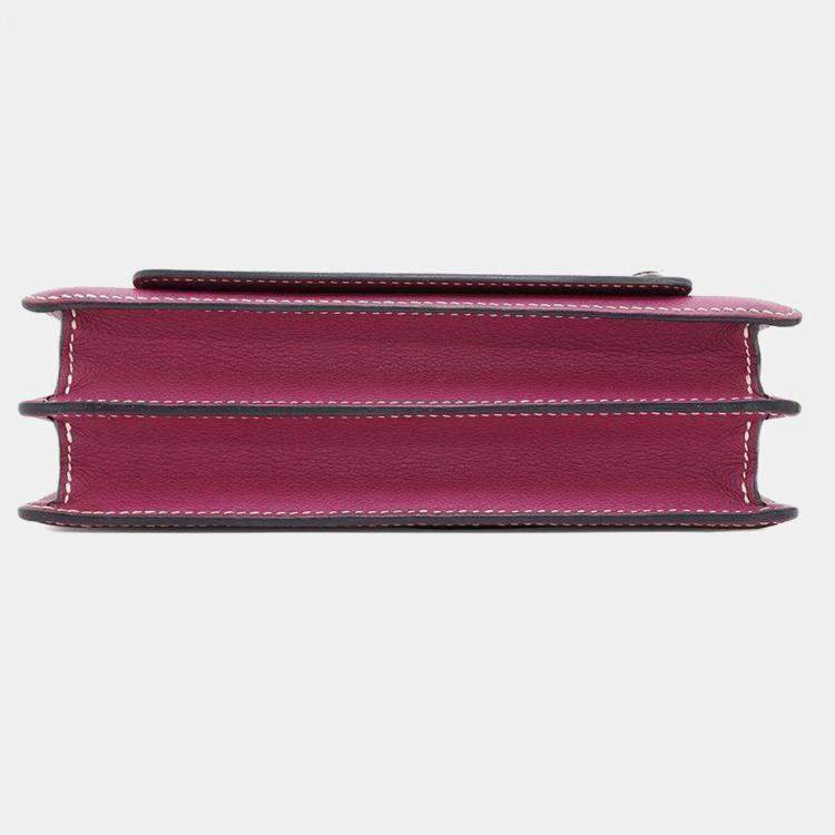 Pre Owned Hermes Rose Purple Evercolor Roulis 23 Shoulder Bag
