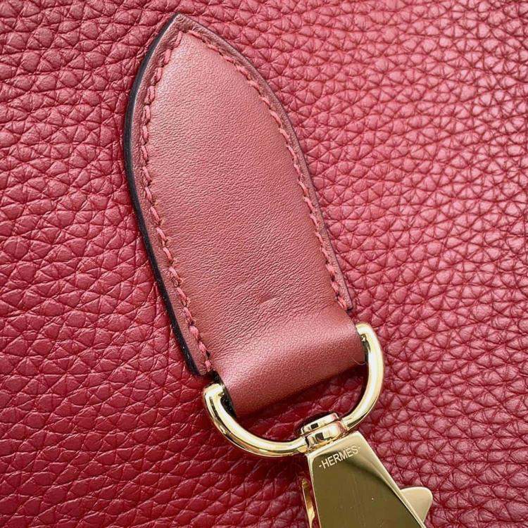 Pre Owned Hermes Petit Arson Rouge H Togo Leather Bag