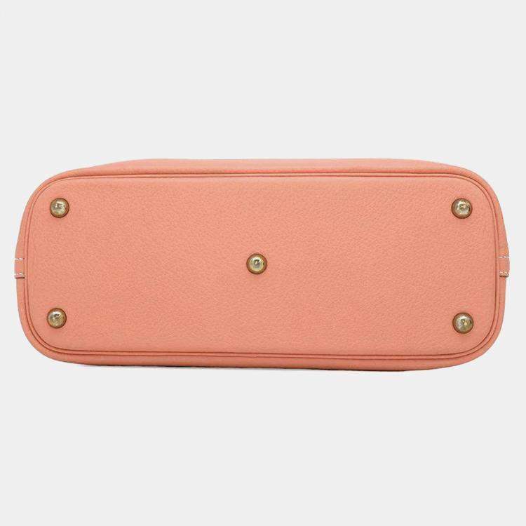 Pre Owned Hermes Crevette Taurillon Clemence Bolide 31 Handbag 