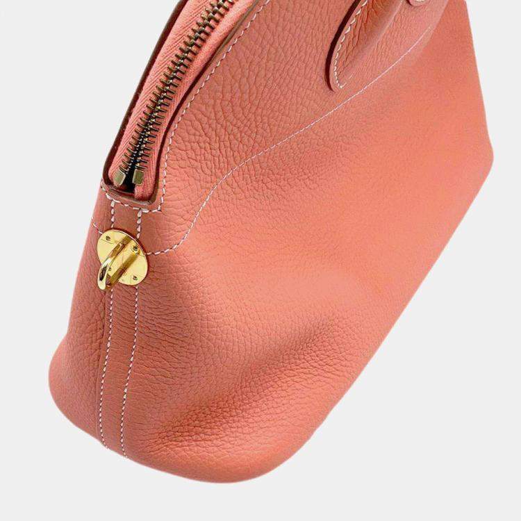 Pre Owned Hermes Crevette Taurillon Clemence Bolide 31 Handbag 