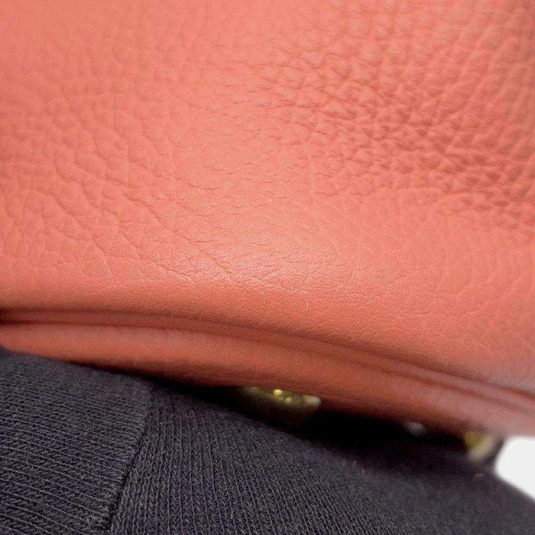 Pre Owned Hermes Crevette Taurillon Clemence Bolide 31 Handbag 