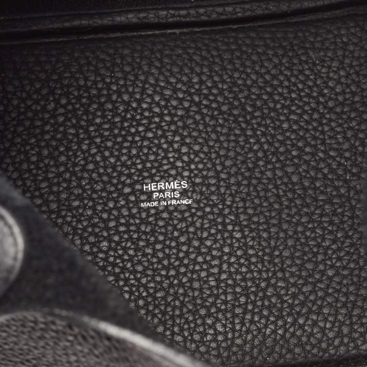Pre Owned Hermes Noir Taurillon Clemence Leather Picotin Lock 18 Bag