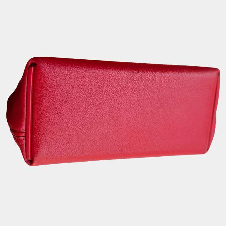 Pre Owned Hermes Mini Red Clemence Leather 24/24 Shoulder Bag