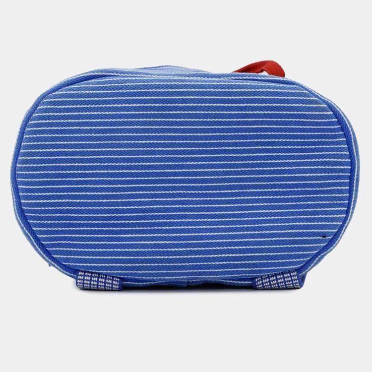 Pre Owned Hermes Blue Canvas Horse Backpack 
