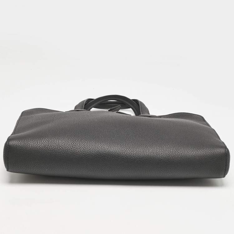 Pre Owned Hermes Noir Togo Leather Victoria Light Briefcase