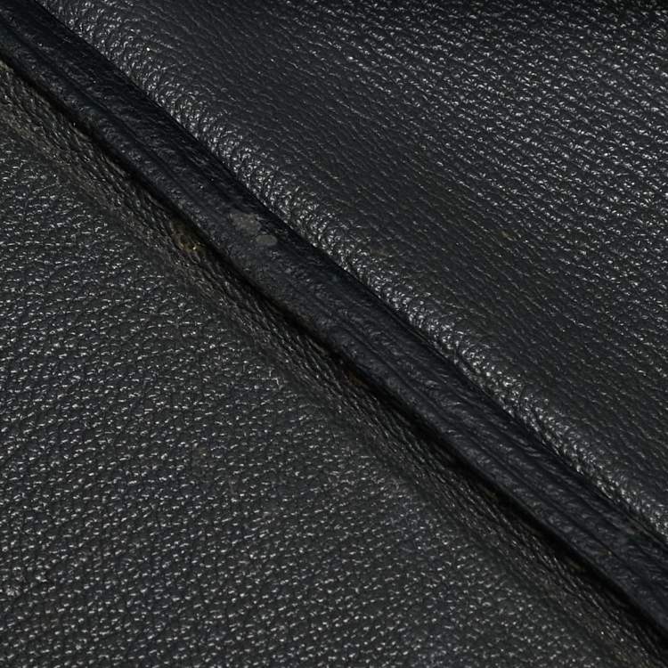 Pre Owned Hermes Graphite Taurillon Clemence Leather Palladium Finish JPG Shoulder Birkin 42 Bag