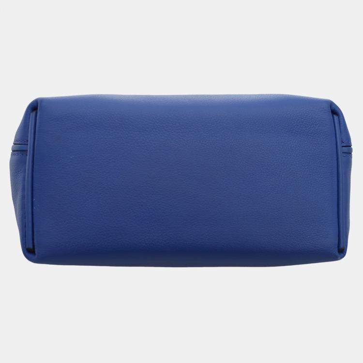 Pre Owned Hermes Blue Royal, Cuivre & Chai Evercolor and Swift Leather Tri-Color Mini 24/24 Shoulder Bag