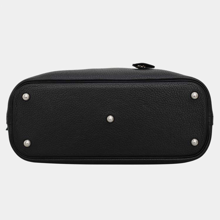 Pre Owned Hermes Black Clemence Leather Bolide 31 Top Handle Bag