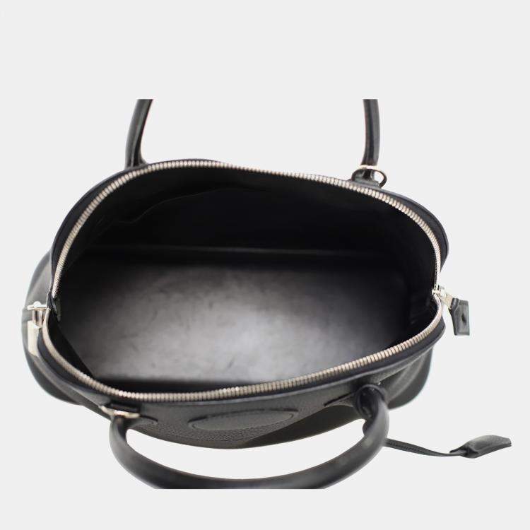 Pre Owned Hermes Black Clemence Leather Bolide 31 Top Handle Bag