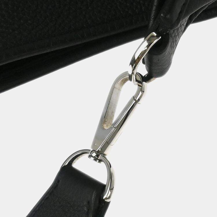 Pre Owned Hermes Black Togo Leather Evelyne II GM Shoulder Bag