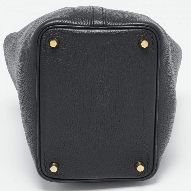 Pre Owned Hermès Noir Taurillon Clemence Leather Picotin Lock 18 Bag