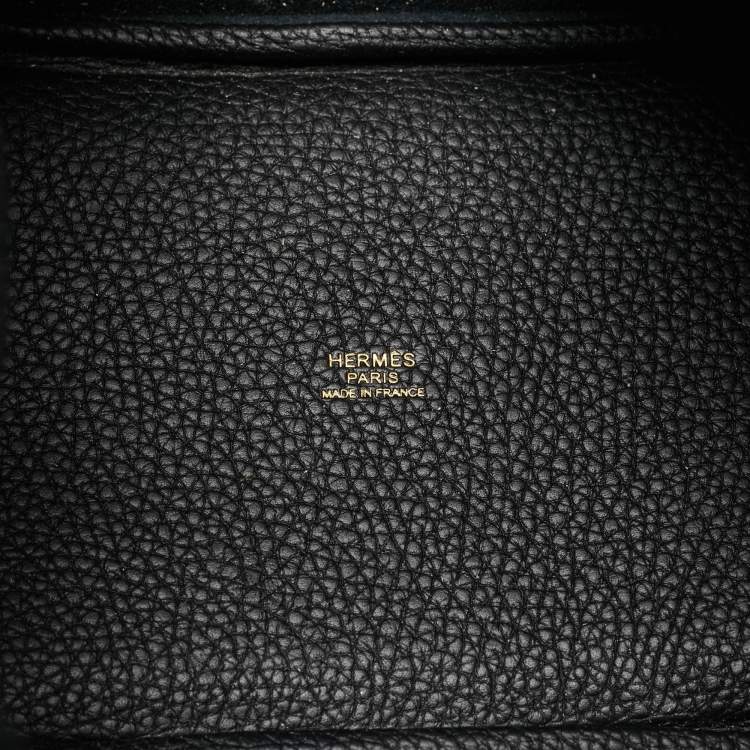 Pre Owned Hermès Noir Taurillon Clemence Leather Picotin Lock 18 Bag