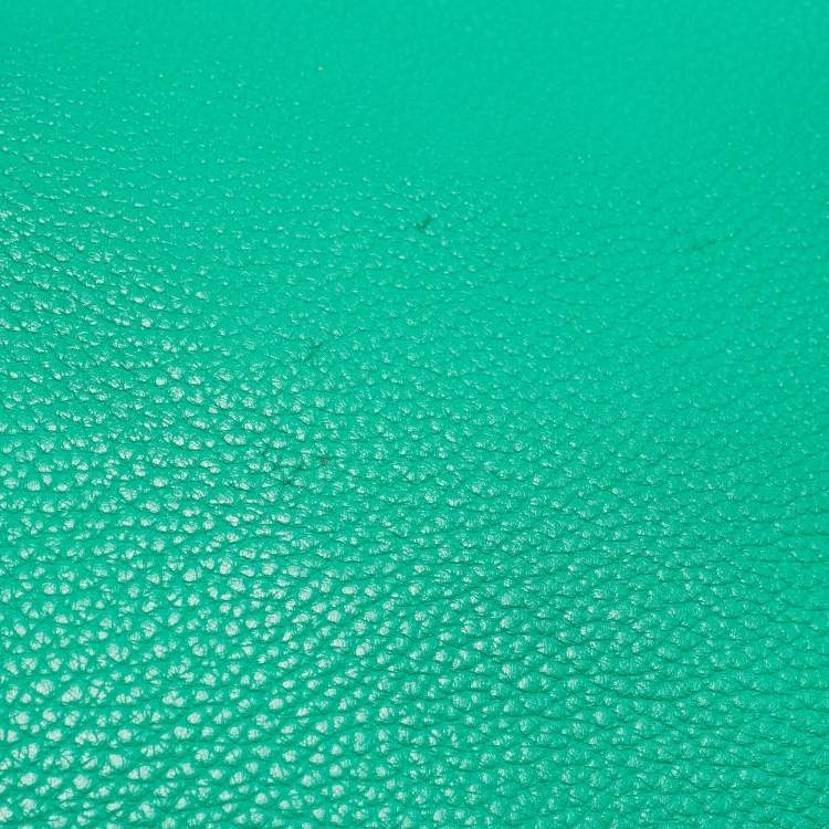 Pre Owned Hermes Menthe/Gris Tourterelle Taurillon Clemence Leather Palladium Finish Lindy 34 Bag