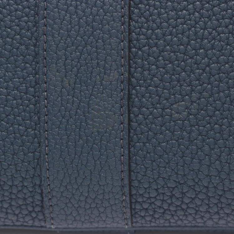 Pre Owned Hermes Navy Negonda Leather Garden Party 36 Tote Bag