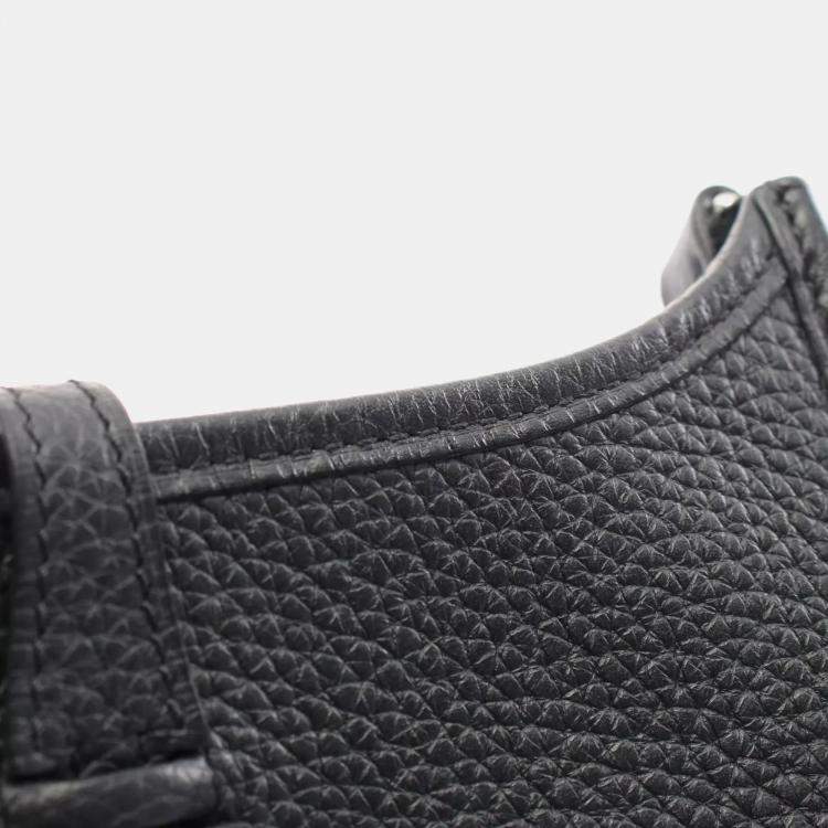 Pre Owned Hermes Black Taurillon Clemence Evelyne TPM Amazon Shoulder Crossbody Bag  