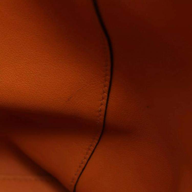 Pre Owned Hermes Brown Toffee Evercolor Leather Licol 19 Shoulder Bag  