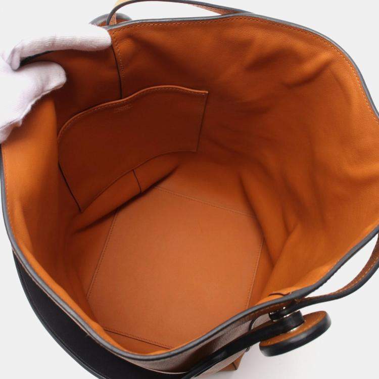 Pre Owned Hermes Brown Toffee Evercolor Leather Licol 19 Shoulder Bag  