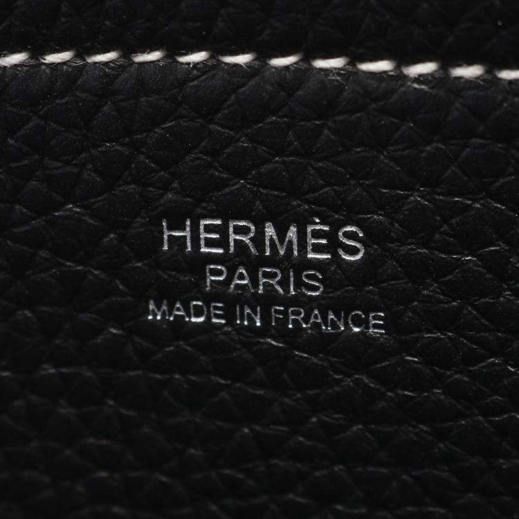 Pre Owned Hermes Black Taurillon Clemence Leather Cabas Serie 46 Tote Bag 