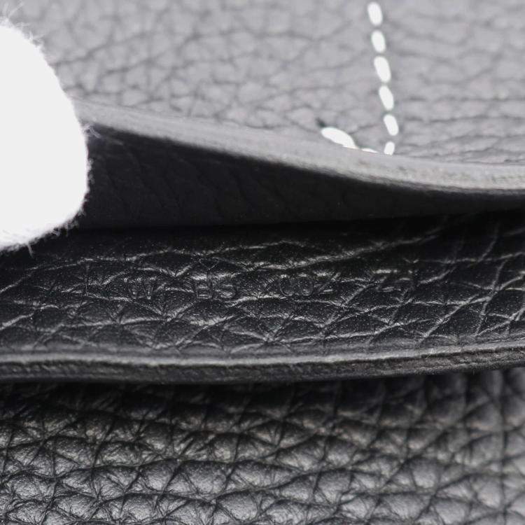 Pre Owned Hermes Black Taurillon Clemence Leather Cabas Serie 46 Tote Bag 