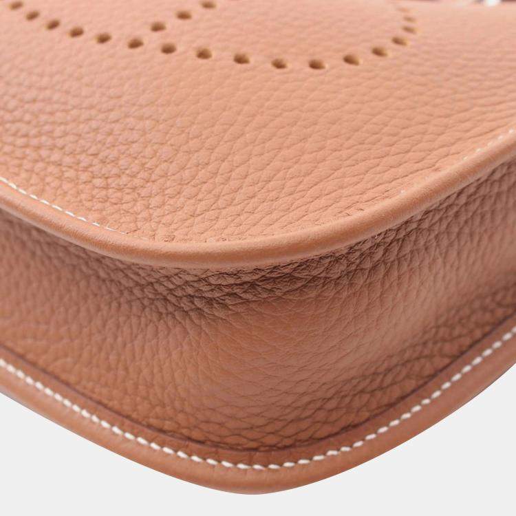 Pre Owned Hermes Gold Taurillon Clemence Evelyne TPM Amazon Shoulder Crossbody Bag