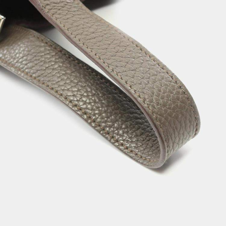 Pre Owned Hermes Etain Taurillon Clemence Picotin Lock 18 Handbag