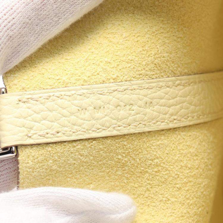 Pre Owned Hermes Yellow Tone Taurillon Clemence Leather Picotin Lock 18 Handbag