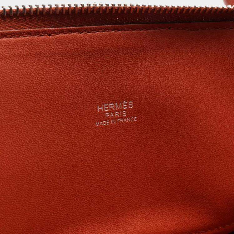 Pre Owned Hermes Brown Clemence Leather Bolide 31 Shoulder Bag