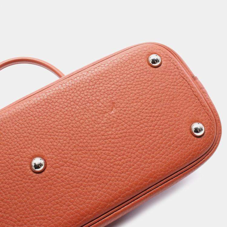 Pre Owned Hermes Brown Clemence Leather Bolide 31 Shoulder Bag