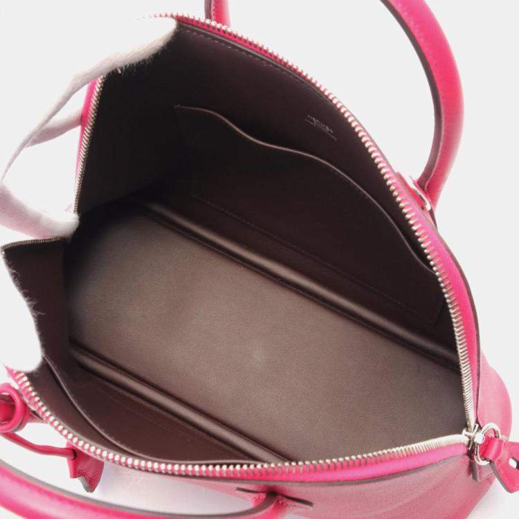 Pre Owned Hermes Framboise Evercolor Leather Bolide 1923 25 Verso Shoulder Bag