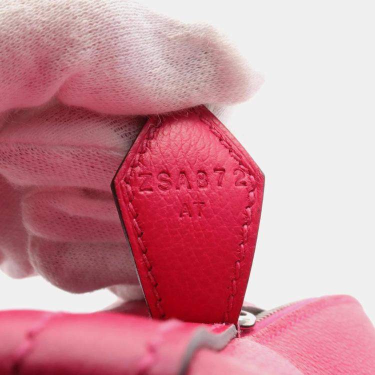 Pre Owned Hermes Framboise Evercolor Leather Bolide 1923 25 Verso Shoulder Bag