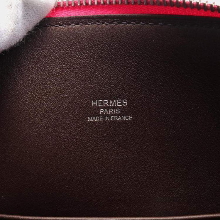 Pre Owned Hermes Framboise Evercolor Leather Bolide 1923 25 Verso Shoulder Bag