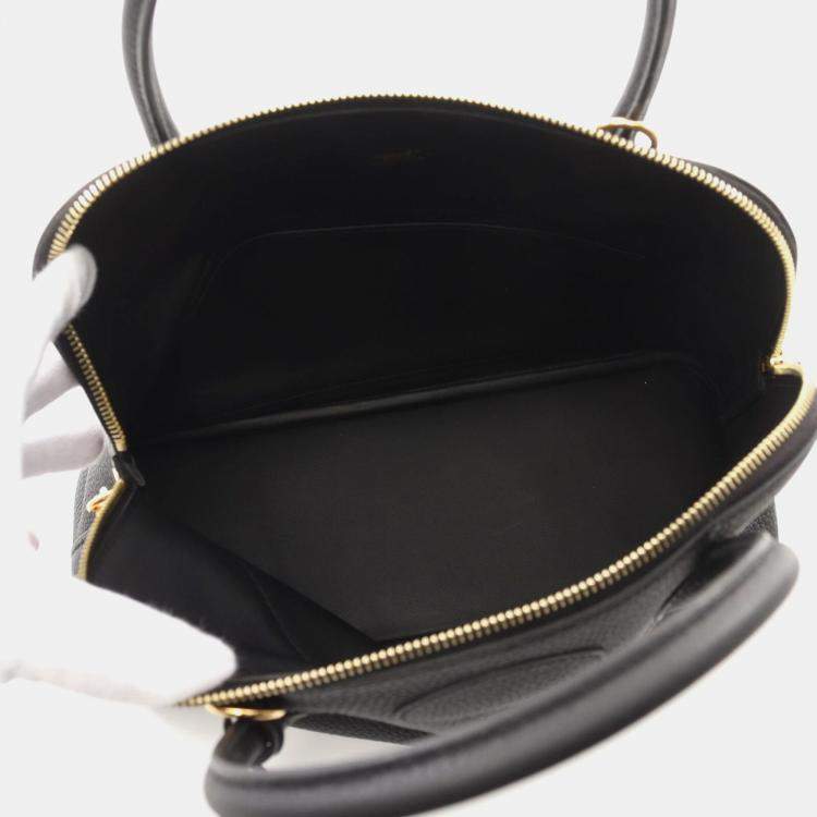 Pre Owned Hermes Black Taurillon Clemence Leather Bolide 31 Handbag