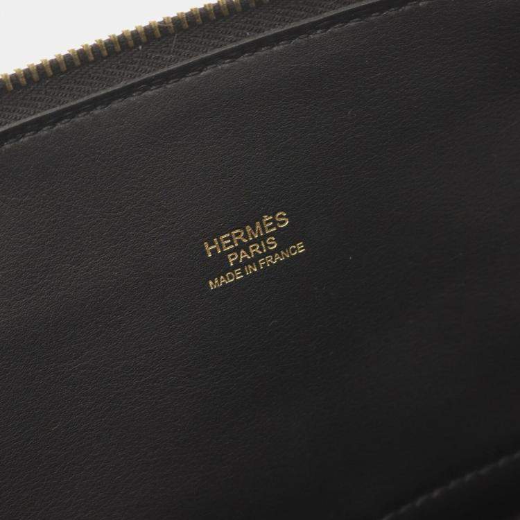 Pre Owned Hermes Black Taurillon Clemence Leather Bolide 31 Handbag