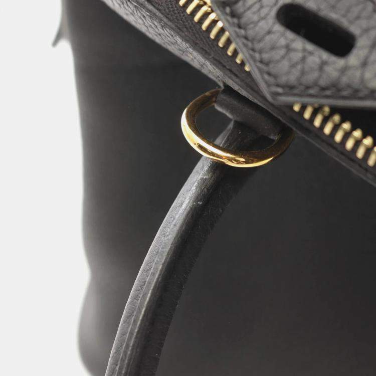 Pre Owned Hermes Black Taurillon Clemence Leather Bolide 31 Handbag
