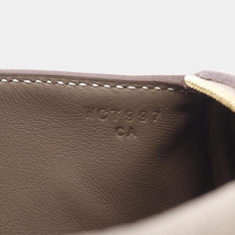 Pre Owned Hermes Etoupe Grey Taurillon Clemence Leather Lindy Mini Crossbody Bag