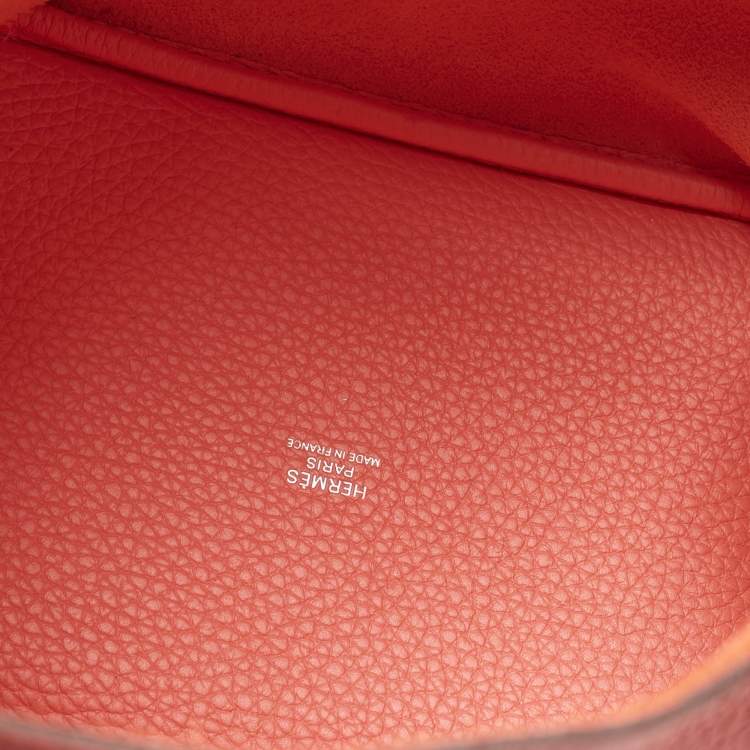 Pre Owned Hermès Rose Texas Ostrich and Taurillon Clemence Leather Picotin Lock 18 Bag