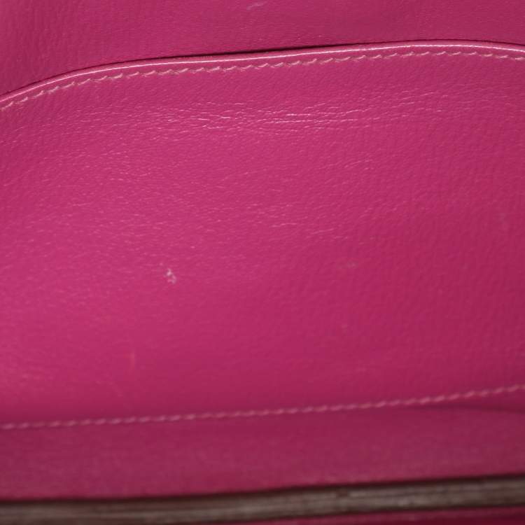 Pre Owned Hermes Tosca Togo Leather Palladium Finish Birkin 30 Bag