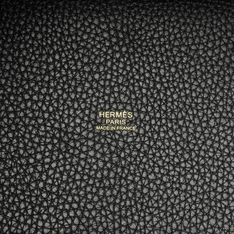 Pre Owned Hermès Noir Taurillon Clemence Leather Picotin Lock 18 Bag